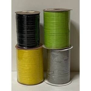 Colorful Ribbon Set - 4 Spools, 400 Yards - Craft Supplies. KK490